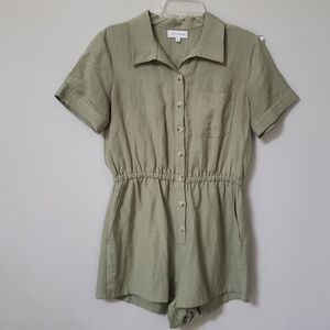 Lost + Wander Romper Womens sz Medium Sage Green with Pockets